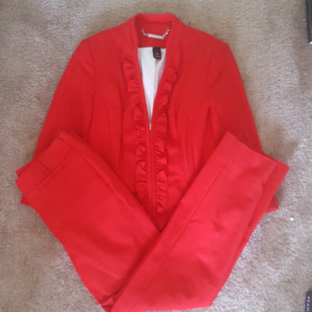 White House Black Market Red Suit